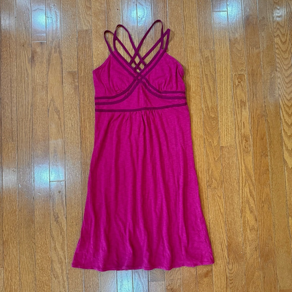 Athleta Avalon Dress Women’s Small Pink Strappy Babydoll Athleisure Active Tank